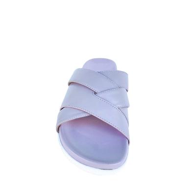 China Cushioning Women Sandals Wear Sandals On Comfortable Flat Beaches And Light Weight Shoes Pure PU Candy Leather Slippers for sale