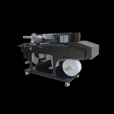 China Building Material Shops Automatic Roll To Roll Digital Die Cut Label Printing Rewinder All-in-one Label Laminating Die Cutter for sale