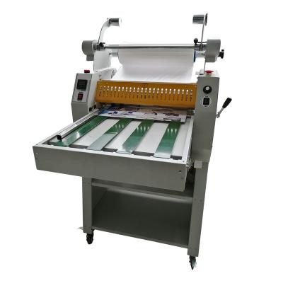 China BFT-490 Paper Manual Feeding Single And Double Side Cold And Hot Roll Laminator Machine A3 for sale