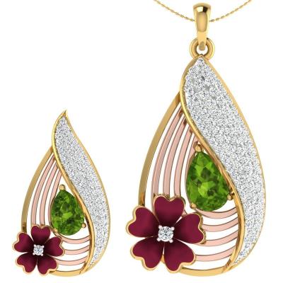 China 2021 TRENDY Indian Flower Necklace Set High Quality Jewelry Woman Jewelry Set Jewelry For Occasion for sale