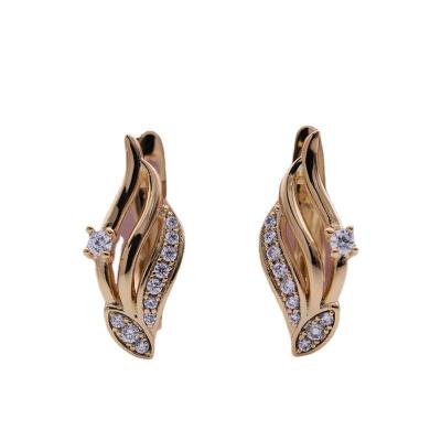 China Fashion Design Unique Hot Selling Fashion OL Exquisite Geometric Rose Ornament Earrings for sale