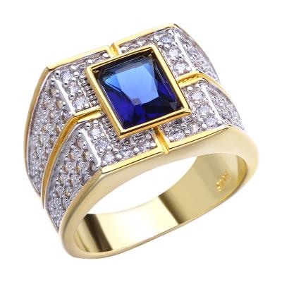 China Europe and America Diamond New Square Men's Full Fashion Low Price Quality Guaranteed Ring for sale