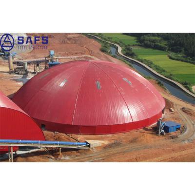 China Inexpensive Steel Workshop SAF Construction Space Frame Dome Coal Storage Shed for sale