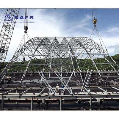 China Steel Structure Structural Metal Space Frame Arch Roofing Truss Building Construction for sale