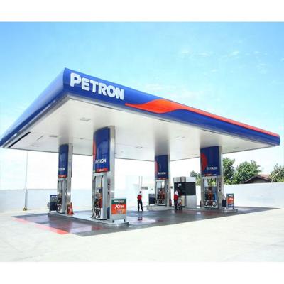 China China Design Environmentally Friendly Prefab Steel Structure Gas Station Canopy for sale