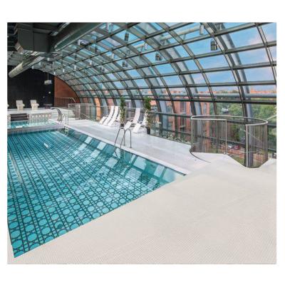 China Structural Roofing Sas Installs Modern Steel Frame Roof Indoor Swimming Pool Roof for sale