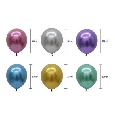 China Gift Toy UP Balloon 12inch Metallic Latex Balloons Metallic Helium Balloons Chrome Assorted Color Party Wedding Party Decoration for sale