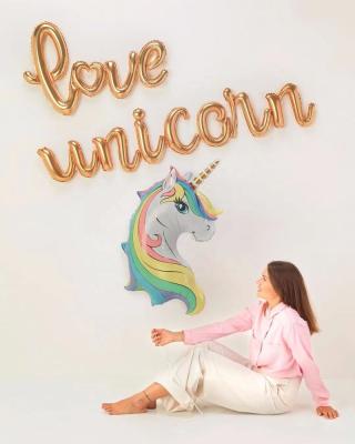 China Animal Shaped Foil Balloon Unicorn Globos Unicornio Para Celebration Scene Birthday Party Decoration New Style Cardboard Party Decoration Animal for sale