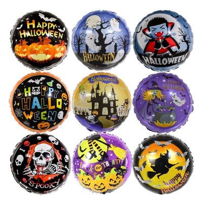 China Party Decoration 18 Inch Round Shape Balloons Globos Halloween Decoration Foil Balloons Ghost Festival Party For Halloween Festival for sale