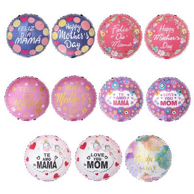 China Party Decoration 18Inch Foil Balloons Round Printed Spanish Mother Foil Balloons Mother's Day Helium Love Globos Decor Mommy Balloon for sale