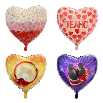 China Advertising Large Toy 32inch Heart Shaped Foil Helium Balloons Valentine's Day Wedding Engagement Birthday Decor Giant Red Heart Balloon for sale