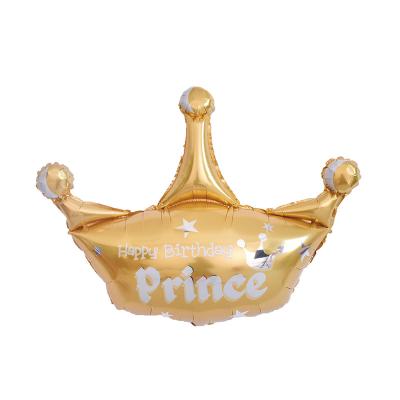 China Toy Hot Sale Baby Shower Crown Foil Balloons Prince Princess Cartoon Balloon For Birthday Boy and Girl Party Decoration Gift for sale