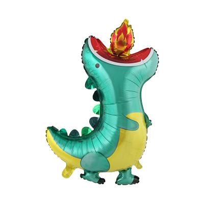 China Gift Toy Wholesale Cute T-Rex Dinosaur Foil Balloons Foil Mylar Helium Balloons For Birthday Party for sale