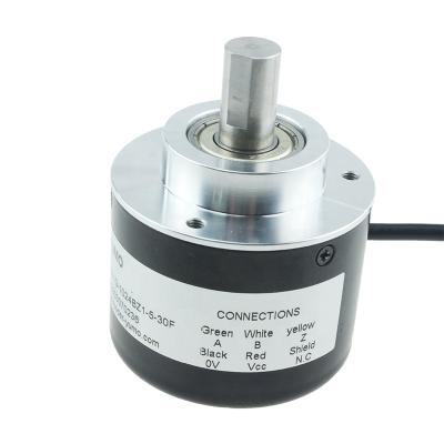 China Measure Distance YUMO Incremental Optical Rotary Encoder ISC5812 12mm Output 1024ppr Solid Shaft Encoder for sale