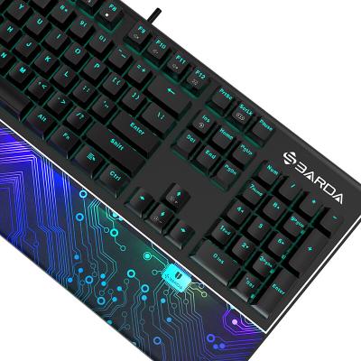 China 2022 Full-key custom anti-ghosting KG001 RGB lighting heavy duty aluminum wired mechanical gaming keyboard with exclusive RGB wrist pad for sale