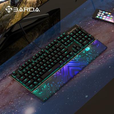 China Full-Key Anti-Ghosting Keyboard KG001 RGB Premium Mechanical Gaming Full-Size Wired Mechanical Keyboard with Lighting Palm Rest for sale