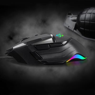 China GM502 Ergonomic Custom Gaming Gaming Logo RGB Illuminated Backlit Wired Mouse for sale