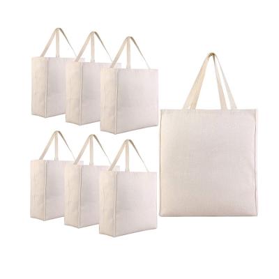 China High quality hotsale 100% recyclable cheap logo printing custom canvas handled shopping tote bags with handle for sale