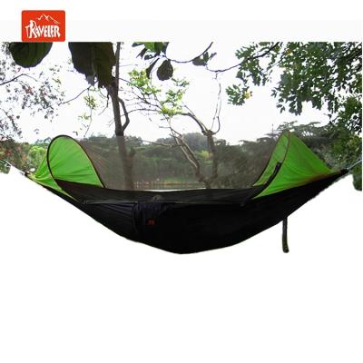 China Lightweight Outdoor Portable Camping 70D Nylon Insect Net Hammock With Mosquito Net for sale