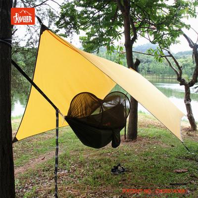 China Adult Combo Set Portable Camping Hammock with Mosquito Net and Rain Fly Tarp for Outdoor Camping for sale