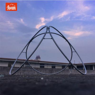 China Modern stainless steel garden hammock stand for 3 hammocks for sale