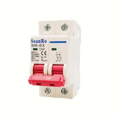 China SeanRo 2 Pole 500V Miniature DC MCB 20Amp Circuit Breaker MCB Price 4.5KA / 6KA for sale