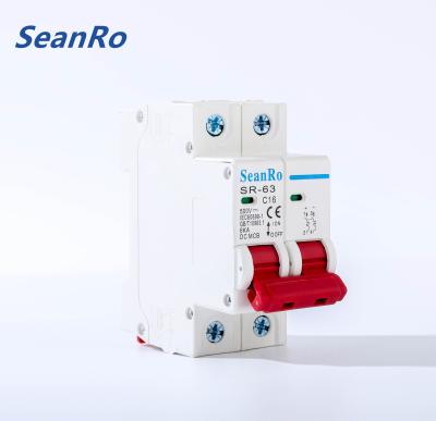 China Best Quality IEC60947 SL7-63 2P 4P 10A 16A 20A 1000V DC SeanRo Type Electrical Mini Circuit Breakers 6KA for sale