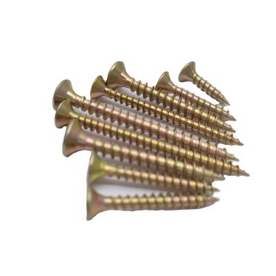 China Yellow Double Torx Zinc Drive Countersunk Head Screw Chipboard Double Head Screw With High Quality for sale