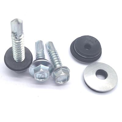 China Pan Lower Price Galvanized Hex Head Roofing Screws Self Drilling With EPDM Seals for sale