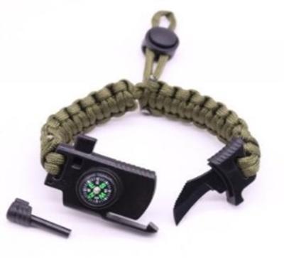 China Other WholesaleFlint Knife Buckle Fire Stick Compass Whistl Paracord Rope 6 In 1 Paracord Bracelets for sale