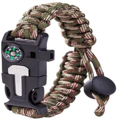 China Other New 6 in1 Adjustable Outdoor Portable Paracord Hiking Bracelets For Camping for sale