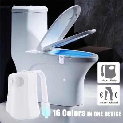 China Modern Hot Sale LED Home 3AAA Batteries Motion Sensor Toilet Seat Night Light Toilet Lamp (HOME+) for sale