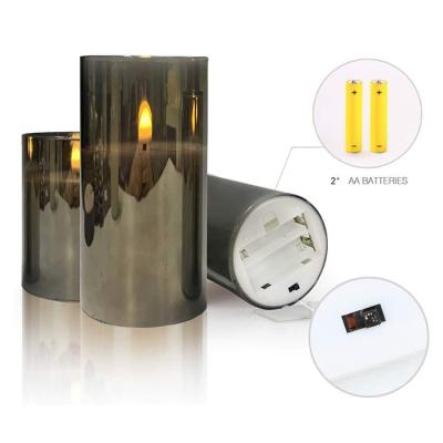 China Paraffin Wax Factory Manufacturer LED Home Decoration 2021 Hot Sales LED 3D Bullet Wick Candles With Glass Tube (HOME+) for sale