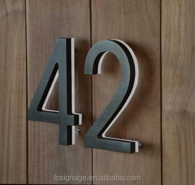 China Shops Wholesale Price Stainless Steel Apartment Illuminated Office Door Number For Home Or Hotel Signage for sale