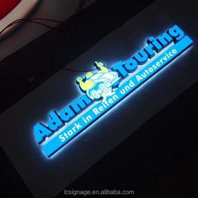 China Stainless And Acrylic Illuminated Led Stores Letter Backlit Sign / Signage for sale