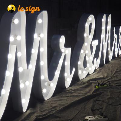 China Wedding Light Up Outdoor Advertising Acrylic Led Signs Light Letter for sale