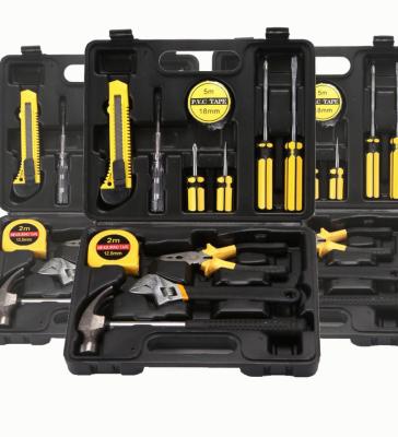 China Household Hardware DRK  Off The Shelf  12pcs Gift Combination Tool Manual  Electrical Hardware Tool Belt Hammer For Cars Household Toolbox Set for sale