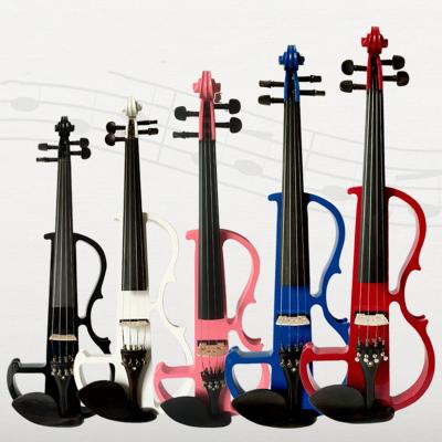 China Basswood OEM Wholesale Price Student Electric Violin Built-in Silent Solid Wood Electric Violin 4/4 for sale