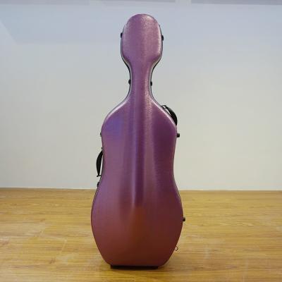 China New style carbon fiber cello case 4/4 cello case carbon fiber cello hard case with wheels 3.6kg XCC-03 for sale