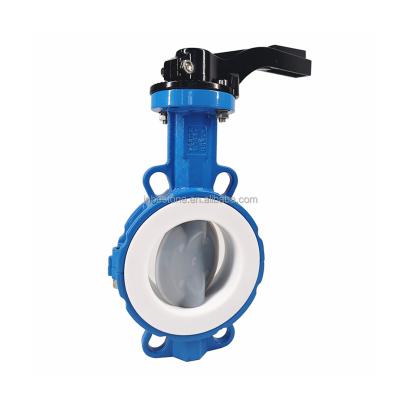 China General Wafer PTFE Seat Butterfly Valve And PFA Disc Liner for sale