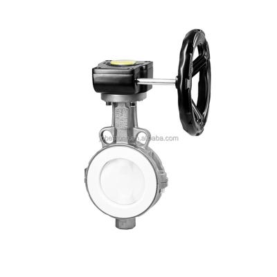 China General Stainless Steel Wafer Butterfly Valve With Gearbox Operate for sale