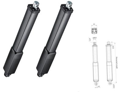 중국 12V/24V DC 선형 인라인 액추에터 스트로크 휠체어용 20~1000mm 판매용