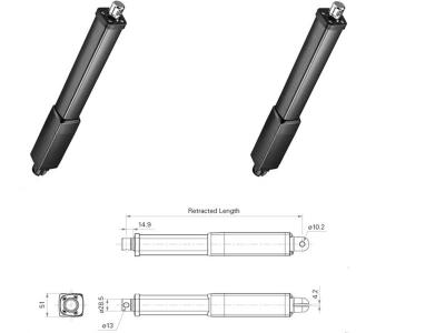 中国 管状電気線形アクチュエータ 産業自動化用直流モーター 4500N IP69K 販売のため