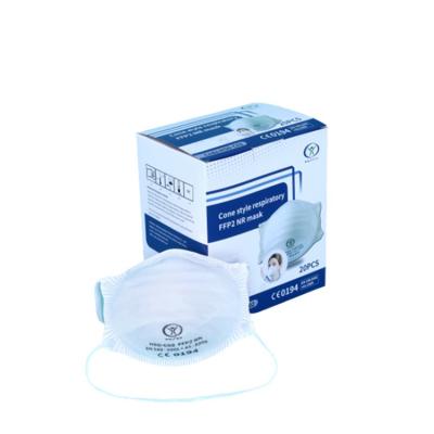 China CE Ffp2 Mask Cubrebocas Ffp2 Non-woven Safety Smoke Fog Folding Earloop Cone Mask Ffp2 Mask for sale