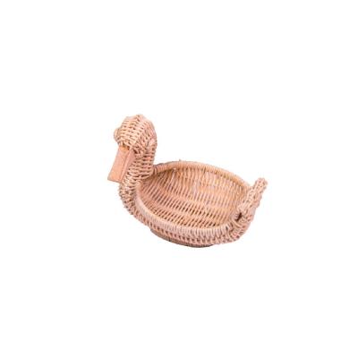 China 2022 Tableware Vending Duck Food Grade Fruit Rattan Multi-Use Basket Eco-Friendly Woven Basket Woven Baskets For Home Decor for sale