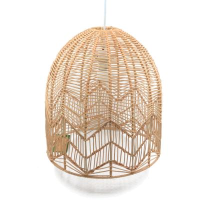 China Hot Sale Tropical Home Decor Handmade Woven Natural Round Lamp Hallow Bamboo Lampshade Bulb Cover Ceiling Lampshade for sale