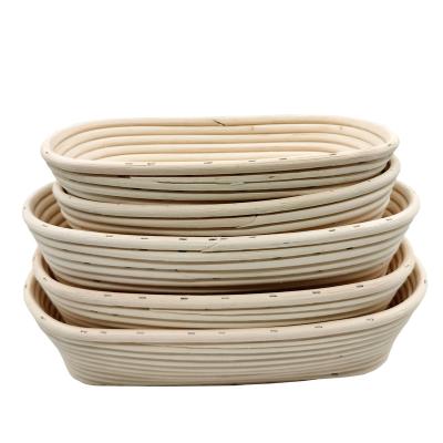 China Stored handmade rattan banneton bread proofing basket set high quality for sale