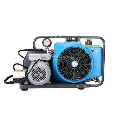 China 4kw 225/330bar WJIER BRAND lubricated high pressure air compressor small WDV 200A with 200L for sale