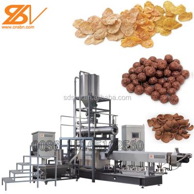 China Kellogg's cereal oats flake production line crispy cornflakes food oatmeal breakfast cereal machine extruder plant equipment unit for sale