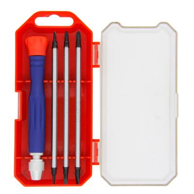 China Watch Mobile Phone Camera Glass 4 Pcs Precision Screwdriver Set Shatterproof Box for sale